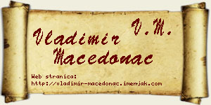 Vladimir Macedonac vizit kartica
